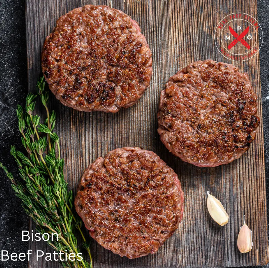 Bison Beef Patties 1lb / 16oz / 4 servings Meal Prep Ottawa