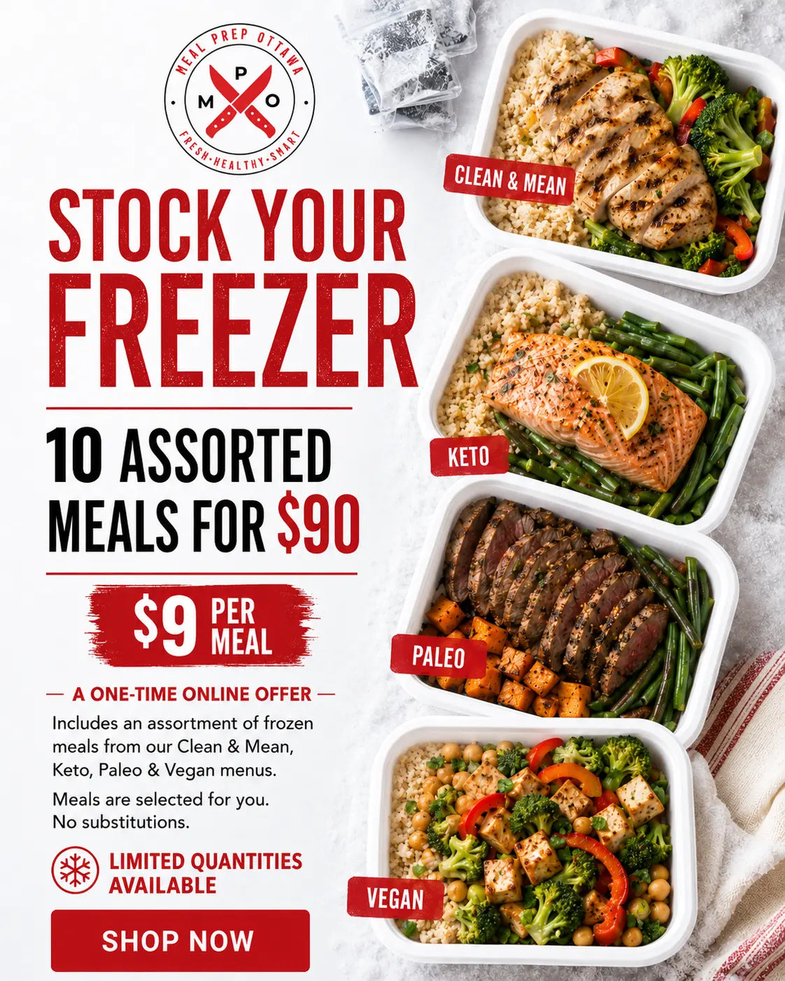 Discovery Pack (Frozen) Meal Prep Ottawa