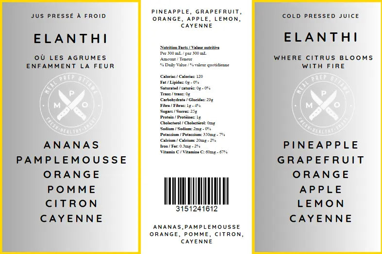 ELANTHI Meal Prep Ottawa