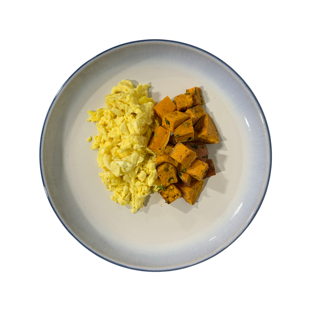 Scrambled Eggs and Potato Breakfast