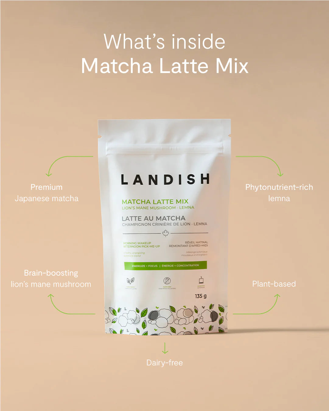 LANDISH Matcha Latte Mix