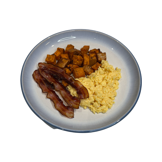 Scrambled Eggs with House Made Double Smoked Bacon