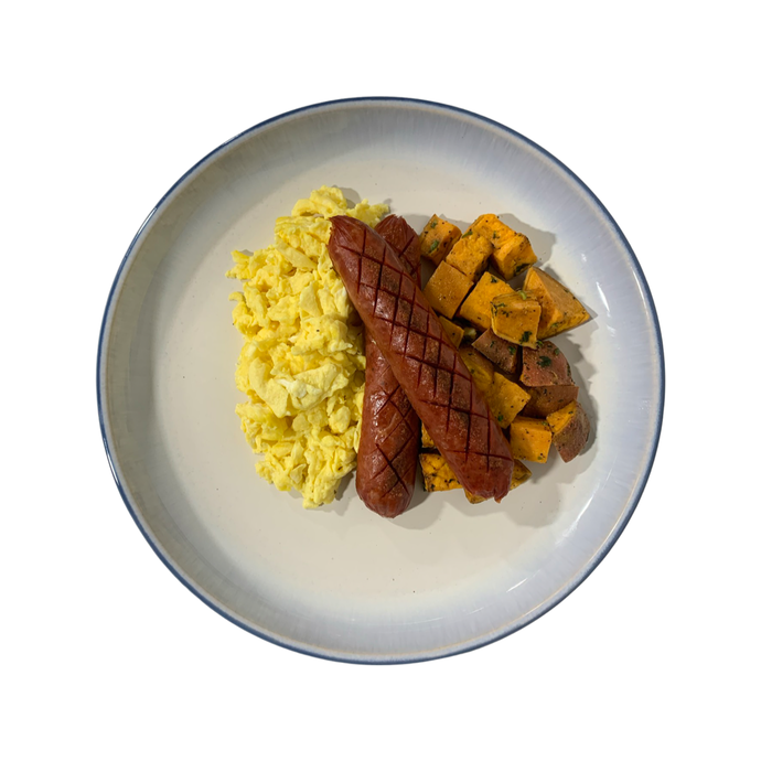 Scrambled Eggs with Sausage and Potato Breakfast