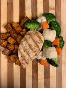 Chicken Breast, Sweet Potato, Mixed Vegetables Meal